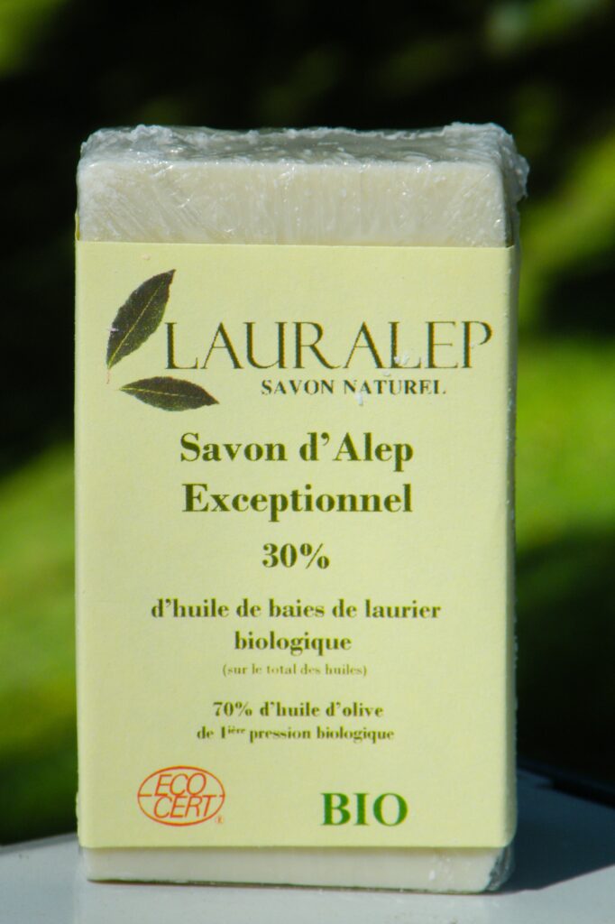 savon d'Alep exceptionnel avec 30% d'huile de baie de laurier