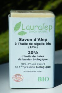 savon d'Alep avec 20% d'huile nigelle