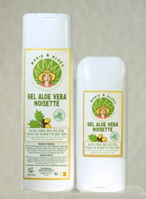 gel d'aloe vera à l'huile de de noisette