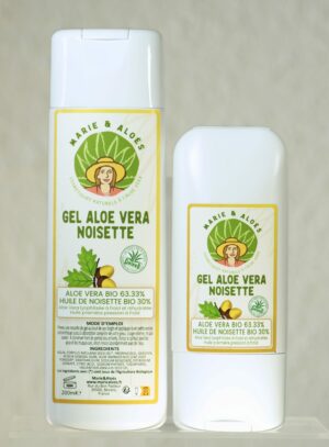 gel d'aloe vera à l'huile de de noisette