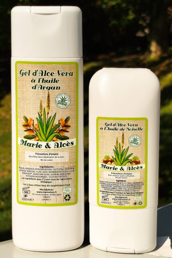 gel d'aloe vera à l'huile d'argan