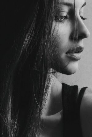 visage femme de profil